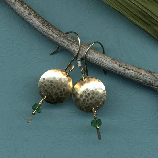 Moon Earrings in Green