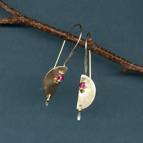 Half Moon Earrings-Gold filles