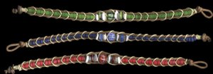 One Bracelet Green Cats Eye Bead Hemp Heishi Hippie Jewelry