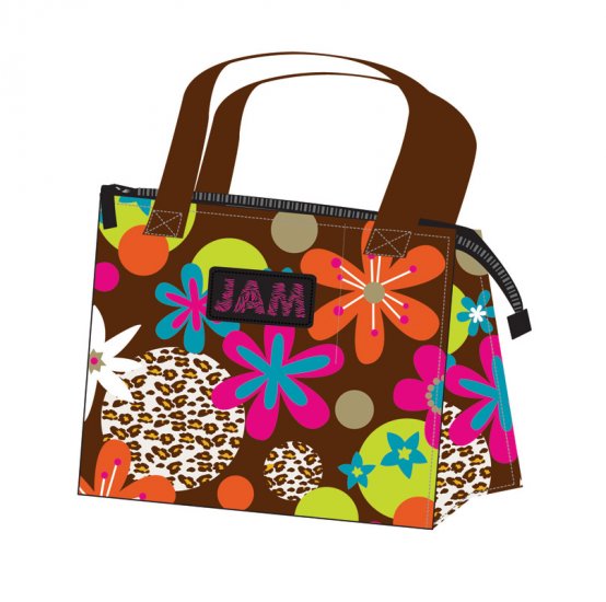 Lunch Tote Bag EcoFriendly Reusable Recycled JAM Chocolate Floral