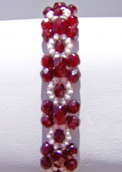 Garnet Daisy Bracelet