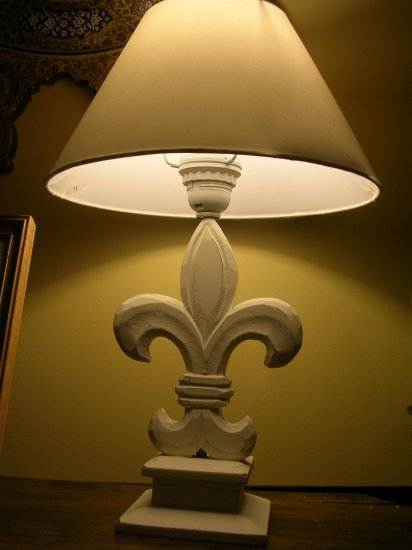 White Wooden lamp