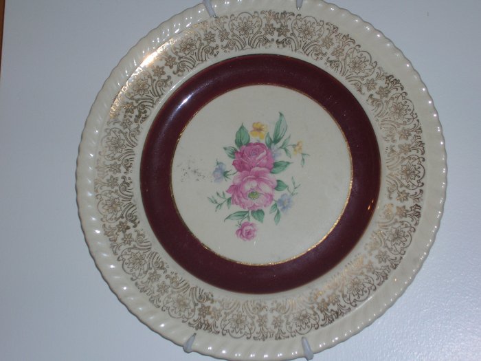 Rose Point Plate - warranted 22 K gold