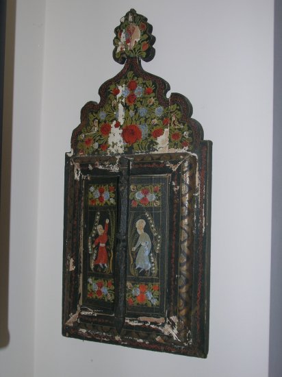 Mirror with Hand Painted wooden frame