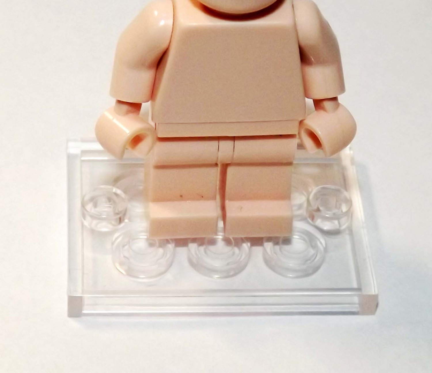 Clear Transparent Square Stand Base Lego Compatible Minifigure Toys