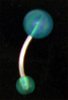12 Gauge Green & Blue Belly Ring