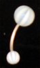 12 Gauge White & Clear Belly Ring