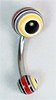 12 Gauge Striped Belly Ring