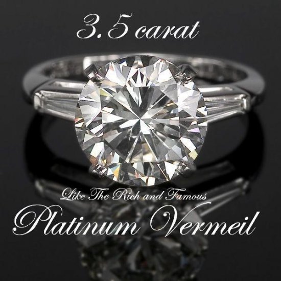 3.5 CARAT ROUND solitaire ENGAGEMENT Dream Ring SIZE 9