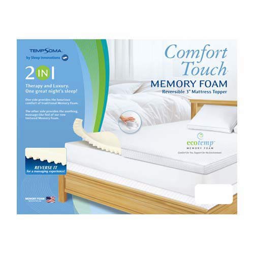 Comfort Touch⢠Memory Foam / Microfiber Reversible Mattress Topper (3") - FULL