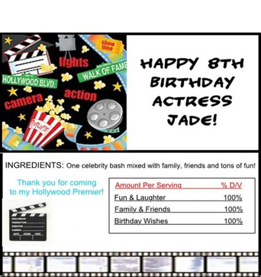 PERSONALIZED KIDS BIRTHDAY CANDY BAR AND WRAPPERS FAVORS