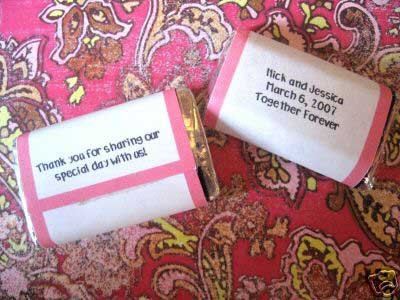 30 PERSONALIZED WEDDING MINI NUGGET FAVORS - CANDY INCLUDED