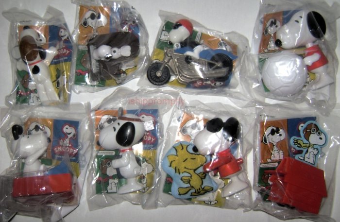 Burger King SNOOPY very hard to find complete set of 8