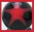 NEW - Body Jewelry - Star Tongue Ring - COLORS: black / red