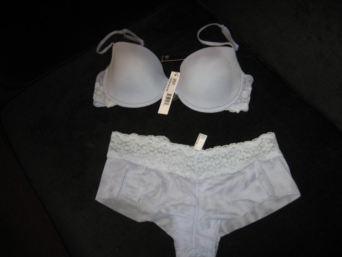Cosabella powder blue foreverlow rider hot pants and bra sets