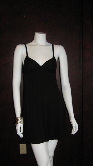 Cosabella Black soft cotton lounge dress