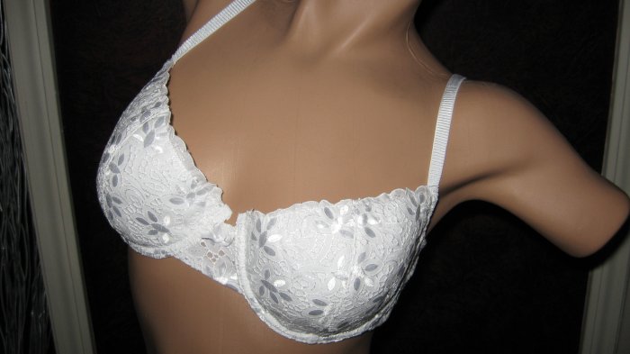 Cosabella Dandelion balconette bra in white.