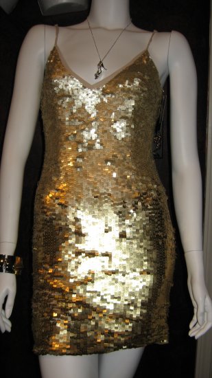 Karen Miller Gold Sequence Dress