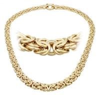 14 Karat Gold Byzantine Necklace