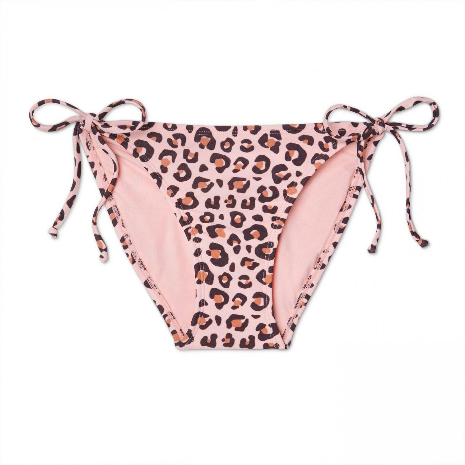 Xhilaration Women S Cheeky String Bikini Bottom X Small Pink Cheetah Leopard Print