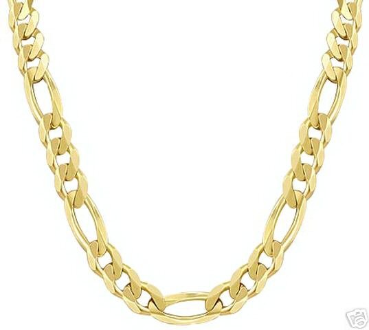 14k SOLID Gold Figaro Chain 4.70mm
