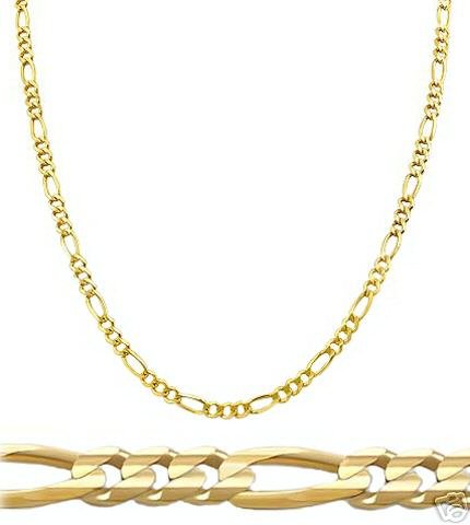 14k SOLID Golid Figaro Chain 2.25mm