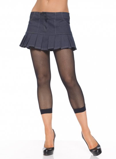 Lycra Fishnet Footless Tights- O/S BLACK