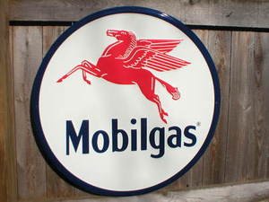 MOBILGAS TIN SIGN w/PEGASUS RETRO METAL ADV AD SIGNS P