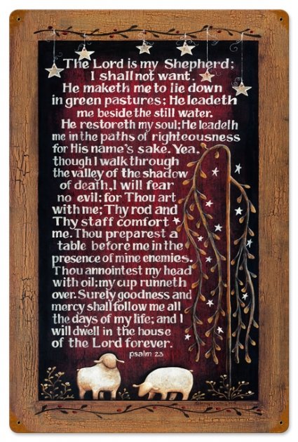 Lords Prayer Vintage Metal Sign