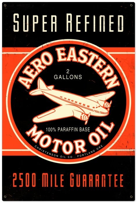 AERO EASTERN LARGE HEAVY METAL SIGN