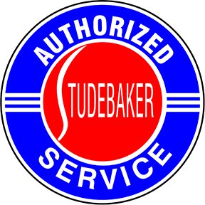 Studebaker Service Disk Heavy Steel Baked Enamel Sign 22"