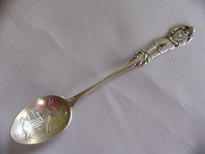 COLORADO Sterling Souvenir FIGURAL spoon PROSPECTOR MINING DONKEY BURRO