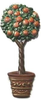 Orange Tree | Refrigerator Magnet | Handpainted Magnets | Tree Magnets