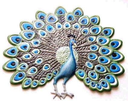 Peacock | Refrigerator Magnet | Handpainted Magnets | Bird Magnets
