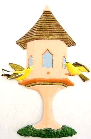 Birdhouse | Refrigerator Magnet | Handpainted Magnets | Bird Magnets