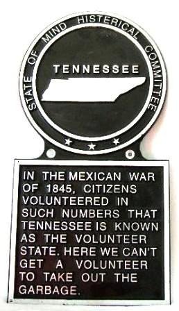 Tennessee State Histerical Marker Large Handpainted
