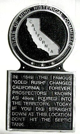 California State Histerical Marker Large Handpainted
