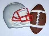 Football and Helmet | Ornament | Hand-Painted Gifts | Decor
