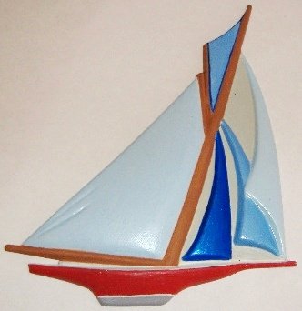 Sailboat | Refrigerator Magnet | Handpainted Magnets | Boat Magnets