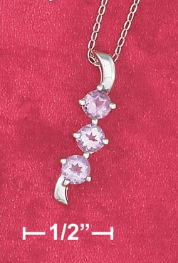 Sterling Silver Fancy Amethyst Pendant