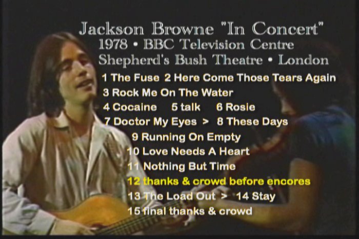 Jackson Browne BBC 1978 With David Lindley