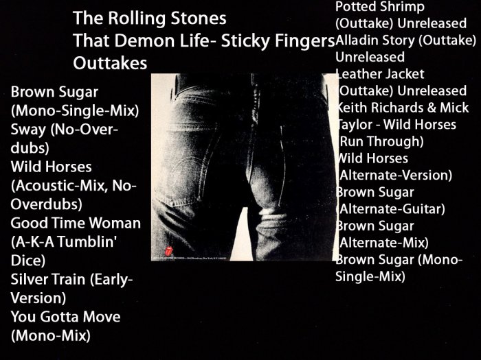 The Rolling Stones-That Demon Life- Sticky Fingers Outtakes