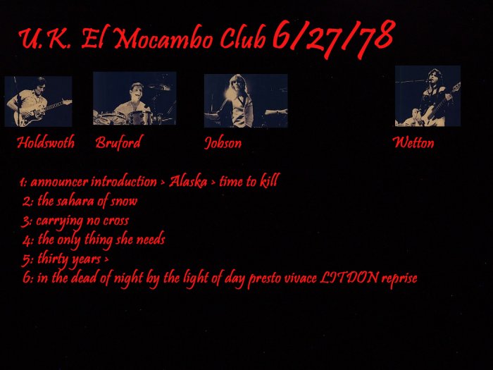 U.K. El Mocambo Club 7/27/78