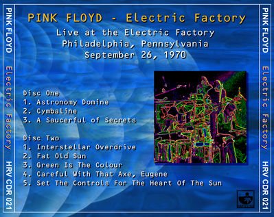 Pink Floyd Electric Factory September 26, 1970 2 disk set