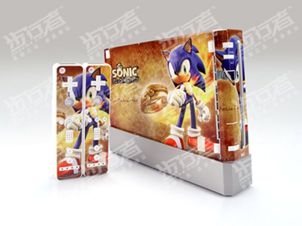 Nintendo Wii VINYL SKIN Sonic 03