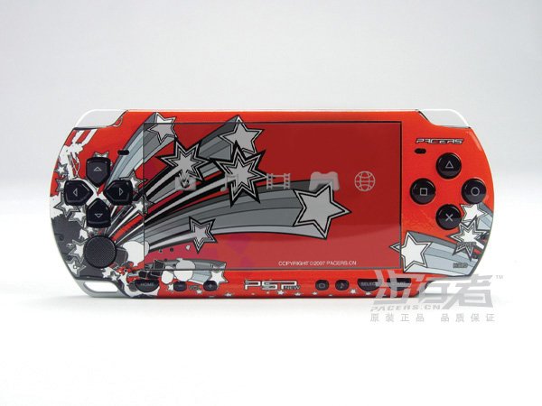 VINYL SKIN for Sony new PSP 2000 Red Theme 17