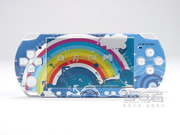 VINYL SKIN for Sony new PSP 2000 Rainbow Blue Theme 18