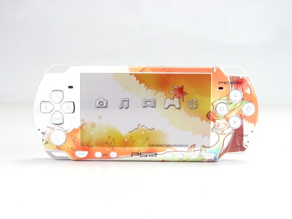 VINYL SKIN for Sony new PSP 2000 Golden Fall 21