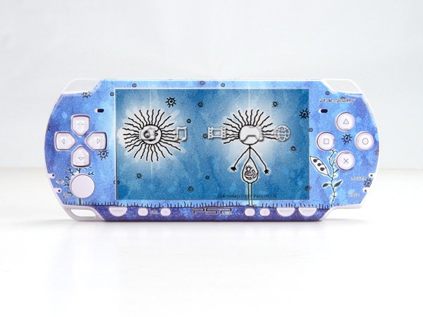 VINYL SKIN for Sony new PSP 2000 Blue Theme 25