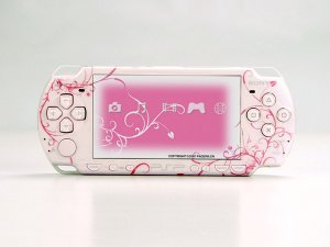 VINYL SKIN for Sony new PSP 2000 Pink Theme t02
